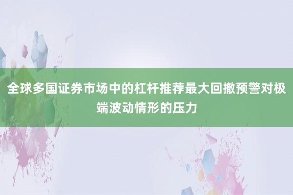 全球多国证券市场中的杠杆推荐最大回撤预警对极端波动情形的压力